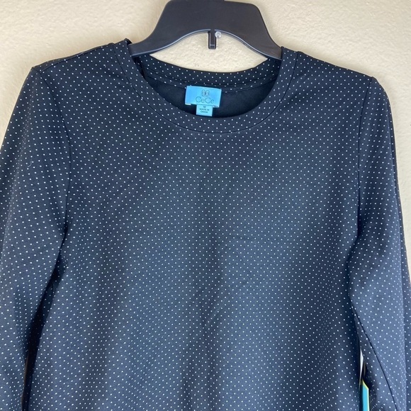 CeCe- Pin-Dot Scalloped-Edge Top - Picture 3 of 8